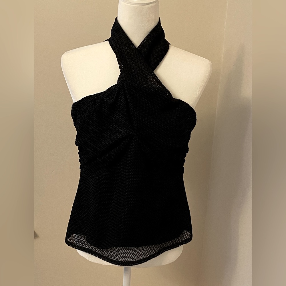 W by Worth Black Halter Style Top